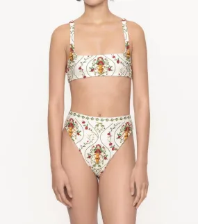 Agua By Agua Bendita - Gualanday Remedios Hand Embroidered Bikini Bottom
