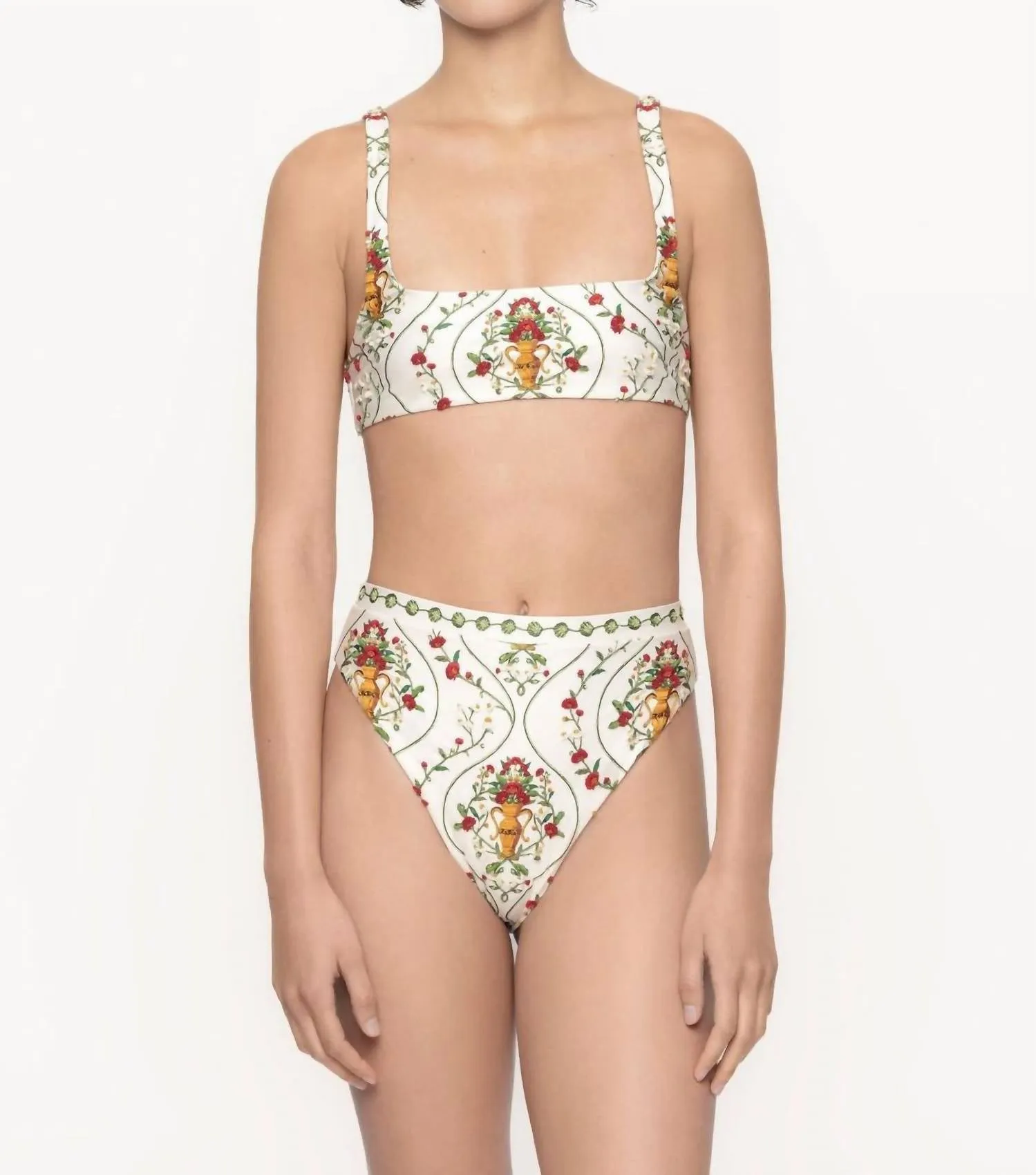 Agua By Agua Bendita - Gualanday Remedios Hand Embroidered Bikini Bottom