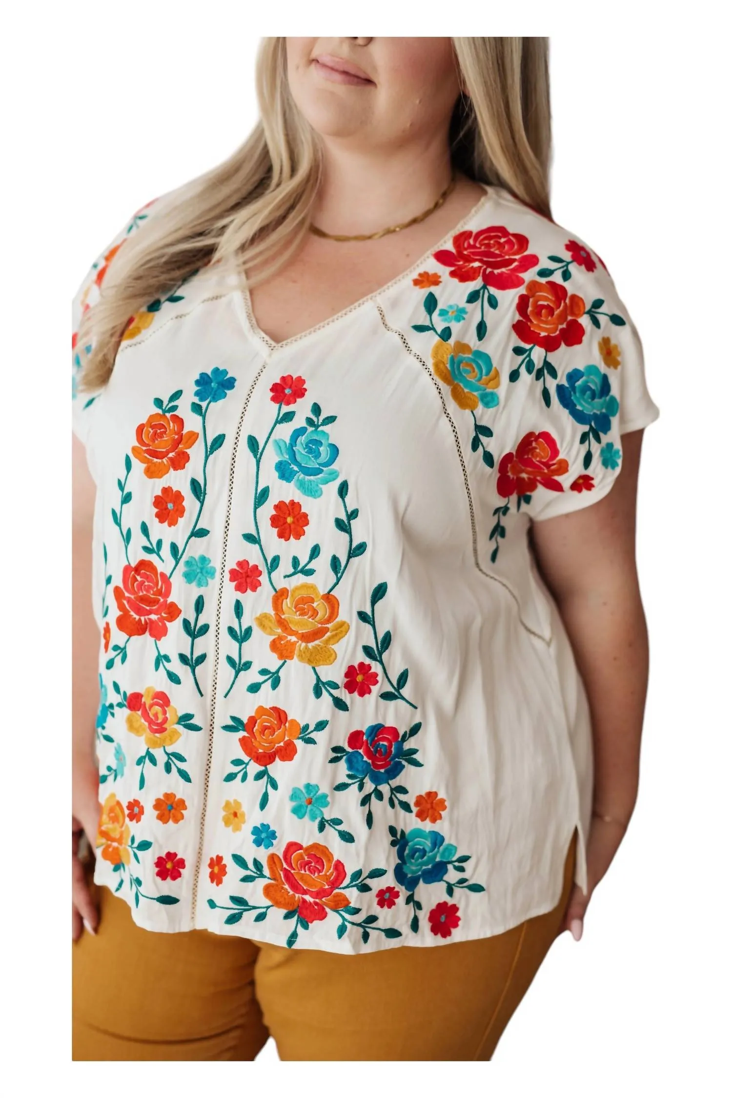 Andree By Unit - Embroidered Blouse Shirt