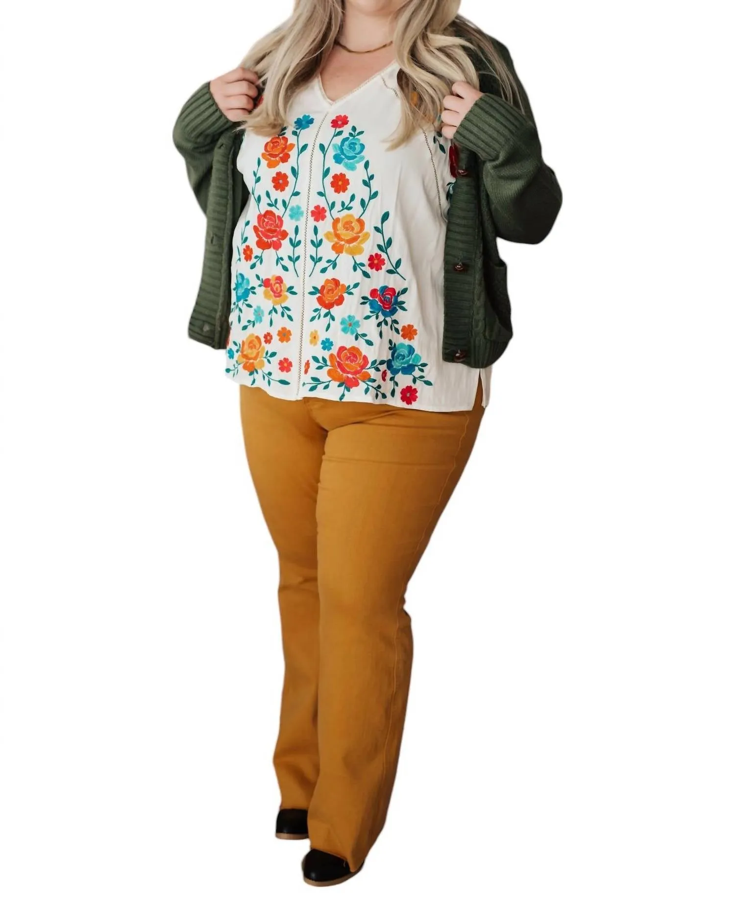 Andree By Unit - Embroidered Blouse Shirt