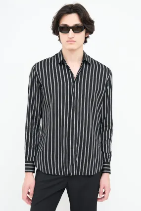 Black & Grey Wide Pinstripe Shirt