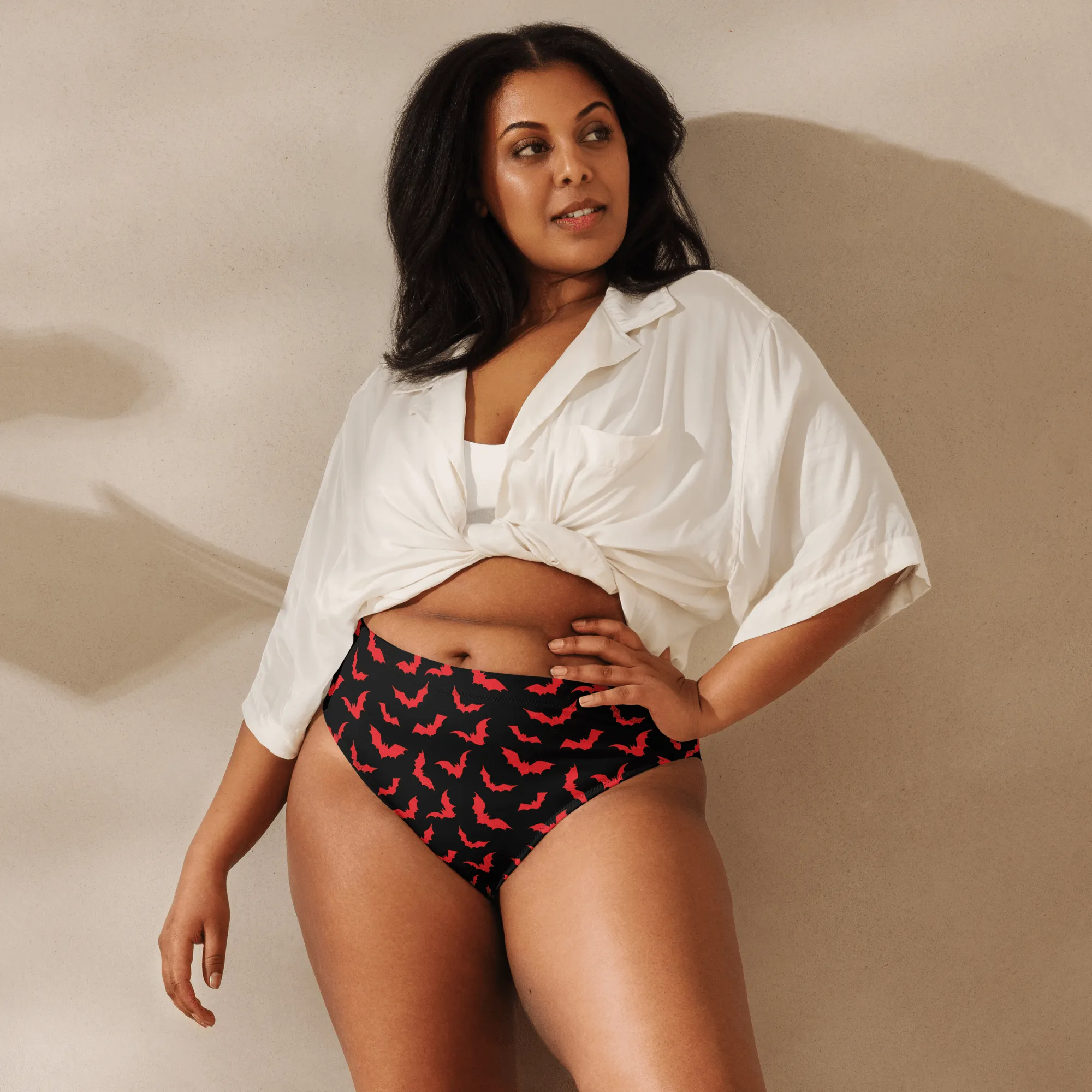 Bloody Bats Sport High-Waisted Bikini Bottom