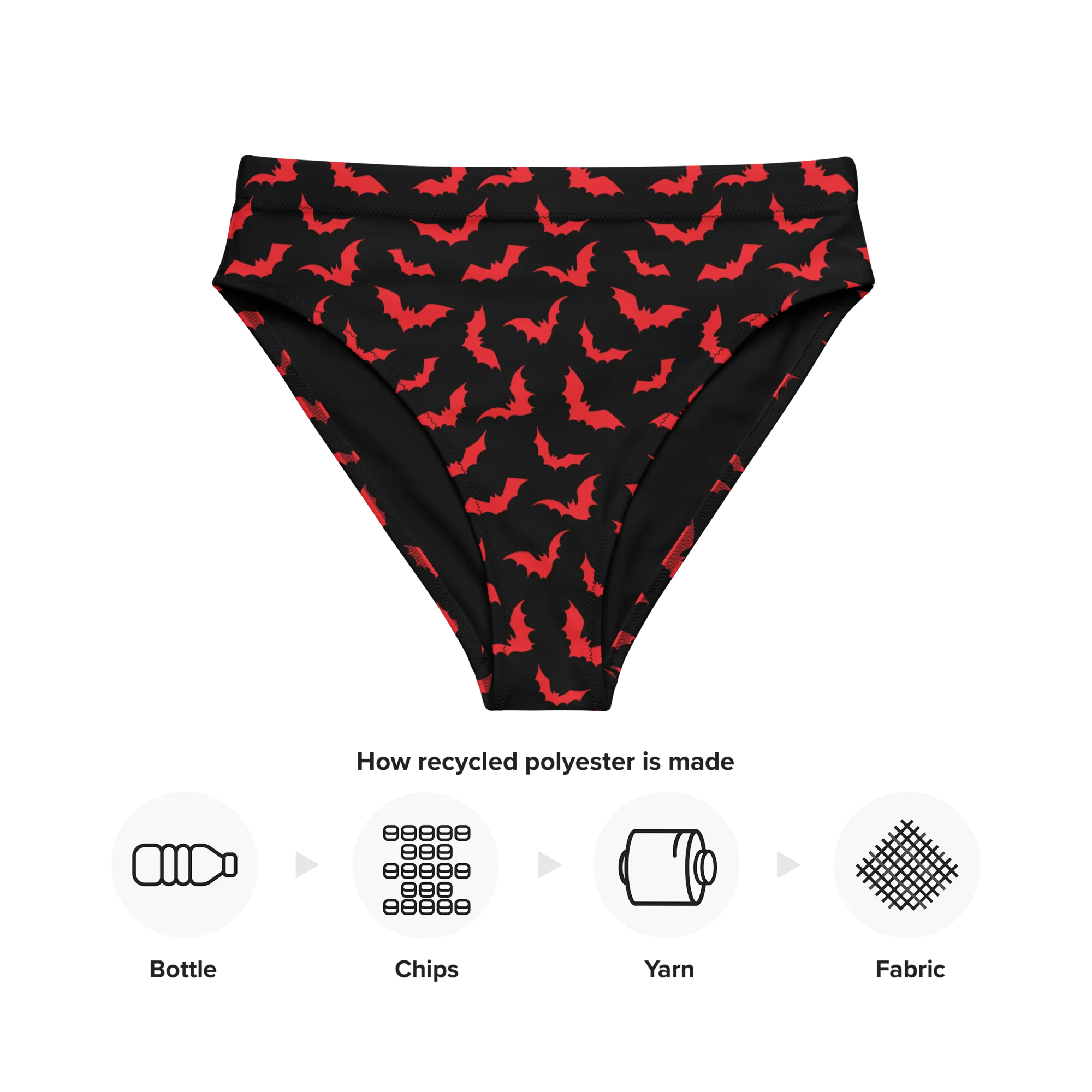 Bloody Bats Sport High-Waisted Bikini Bottom