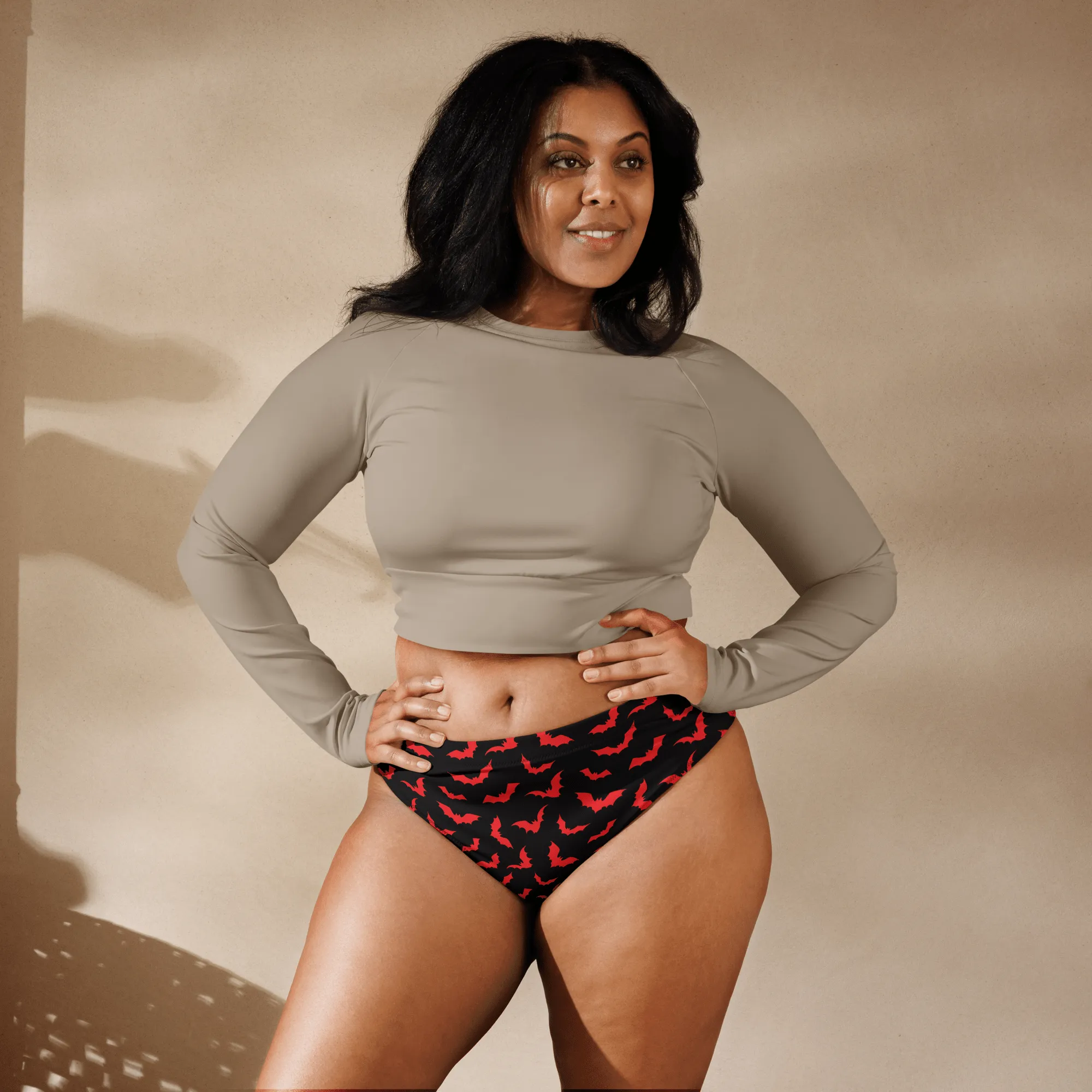 Bloody Bats Sport High-Waisted Bikini Bottom