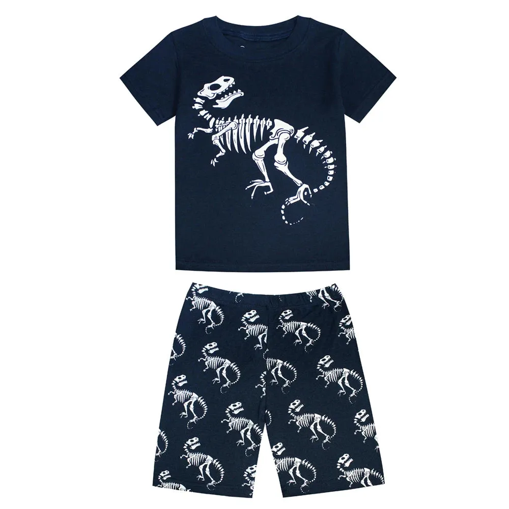 Child Boy Pajamas Set Kids Toddler 1 2 3 4 5 6 7 8 Years Summer Clothes Cute Cotton Pyjama 2 Piece Night Suit for Boys Outfits