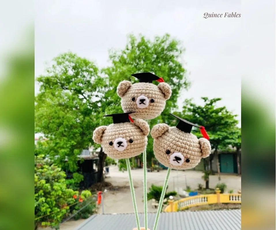 Crochet Graduation Bear Amigurumi