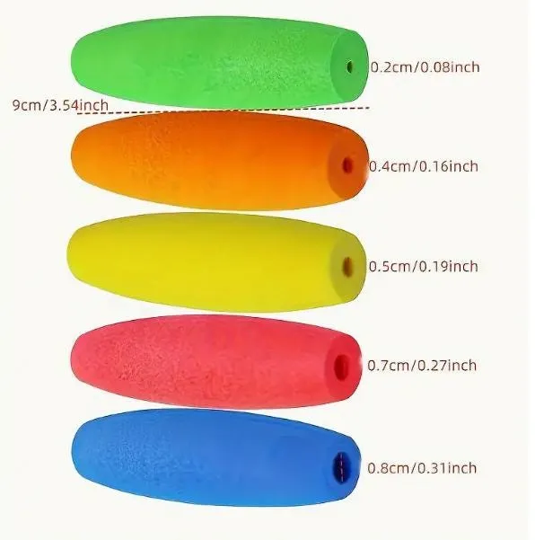 Crochet Hook Ergonomic Handles Easy Grip Hook Covers Soft Flexible Foam while Holding in 5 Sizes Fits Crochet Hooks 2-10mm