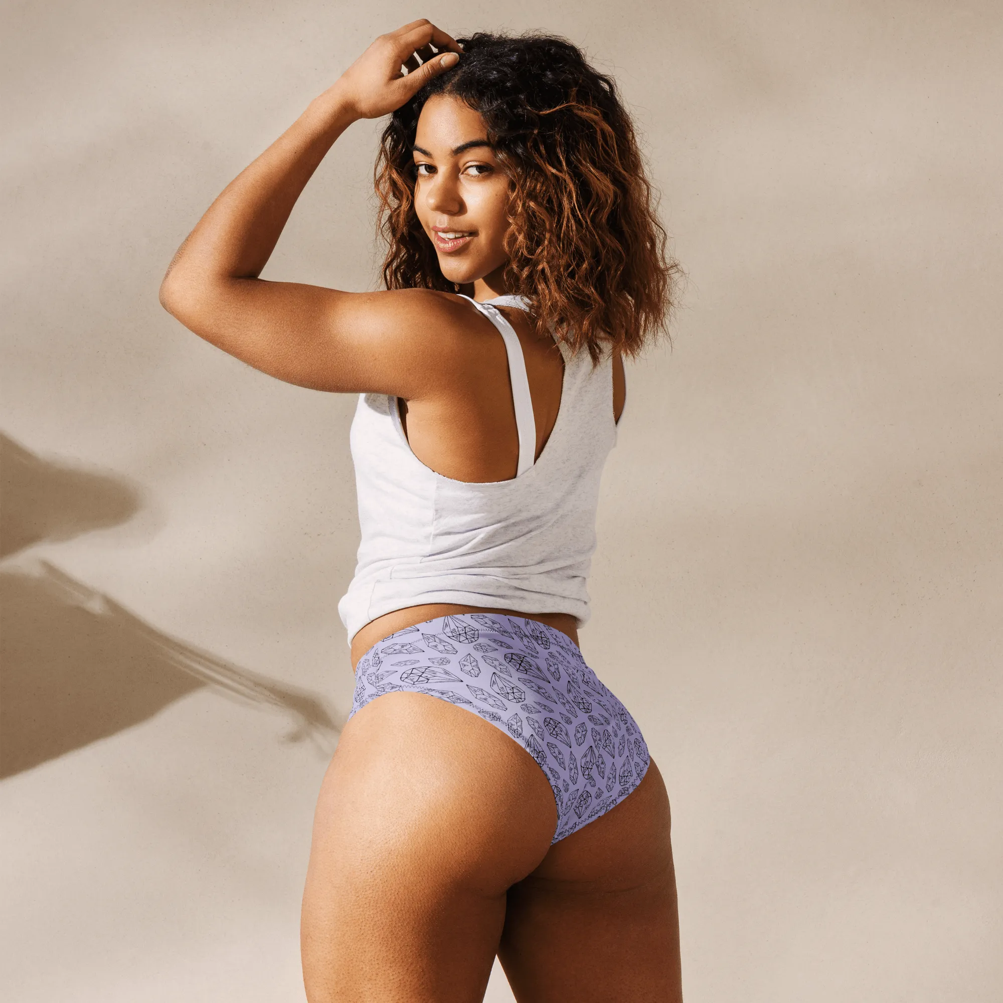Crystal Queen Sport High-Waisted Bikini Bottom