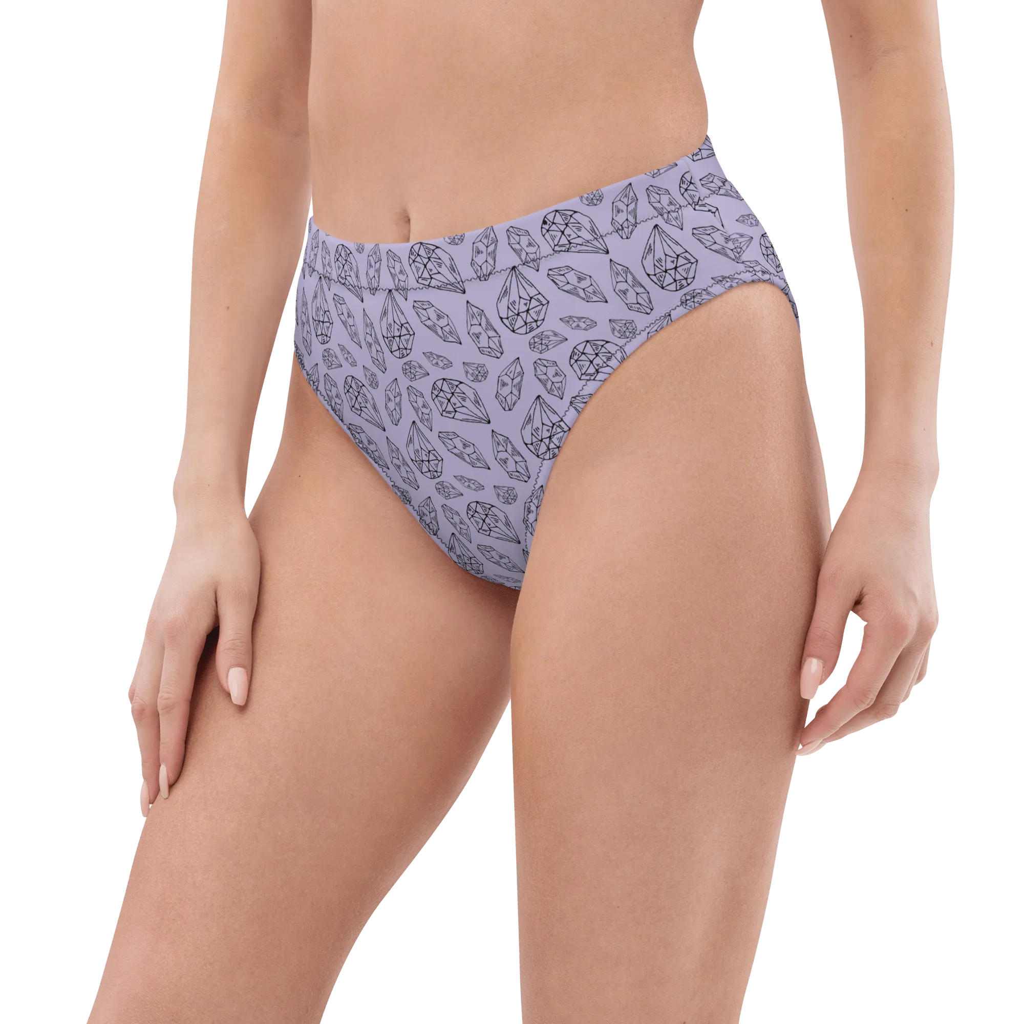 Crystal Queen Sport High-Waisted Bikini Bottom
