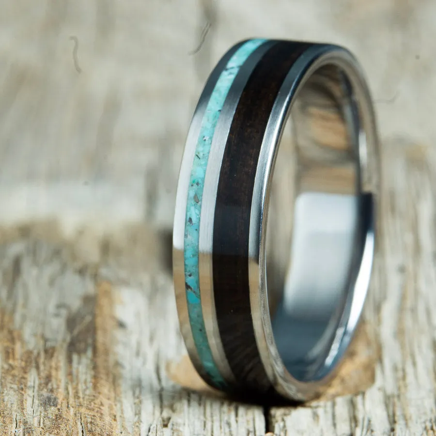 Ebony and turquoise ring