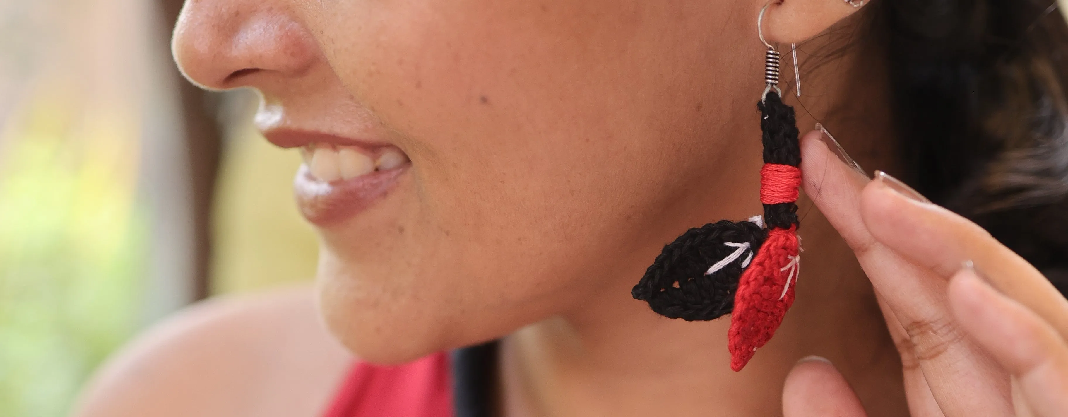 Kaarushi Crochet Necklace & Earrings Set