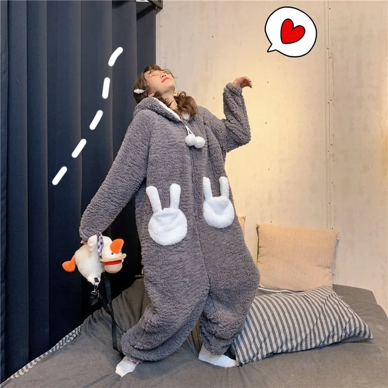 Kawaii Rabbit Plush Pajamas