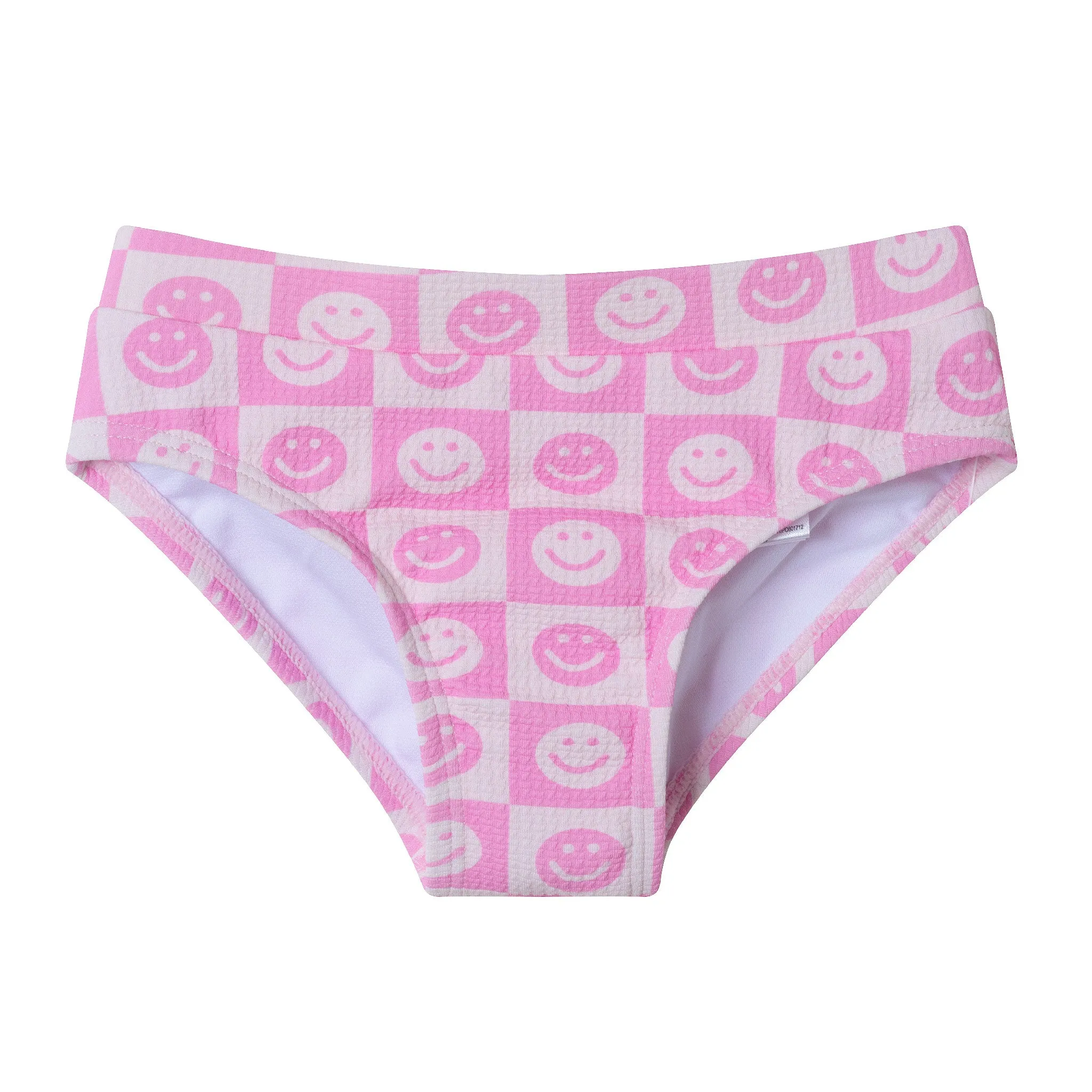 Kids (2-6x) Bikini Swimsuit Set | Pink Smiley