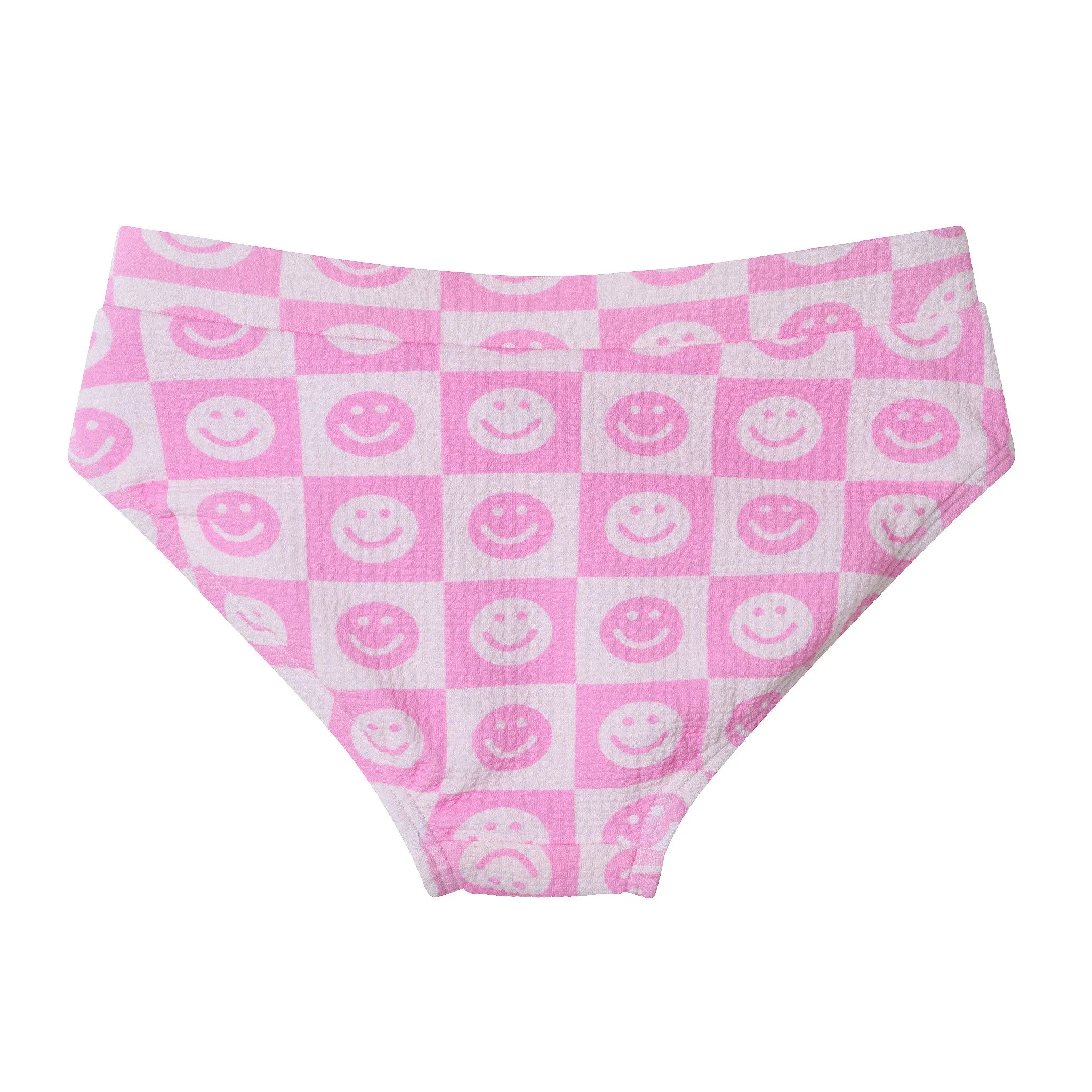 Kids (2-6x) Bikini Swimsuit Set | Pink Smiley