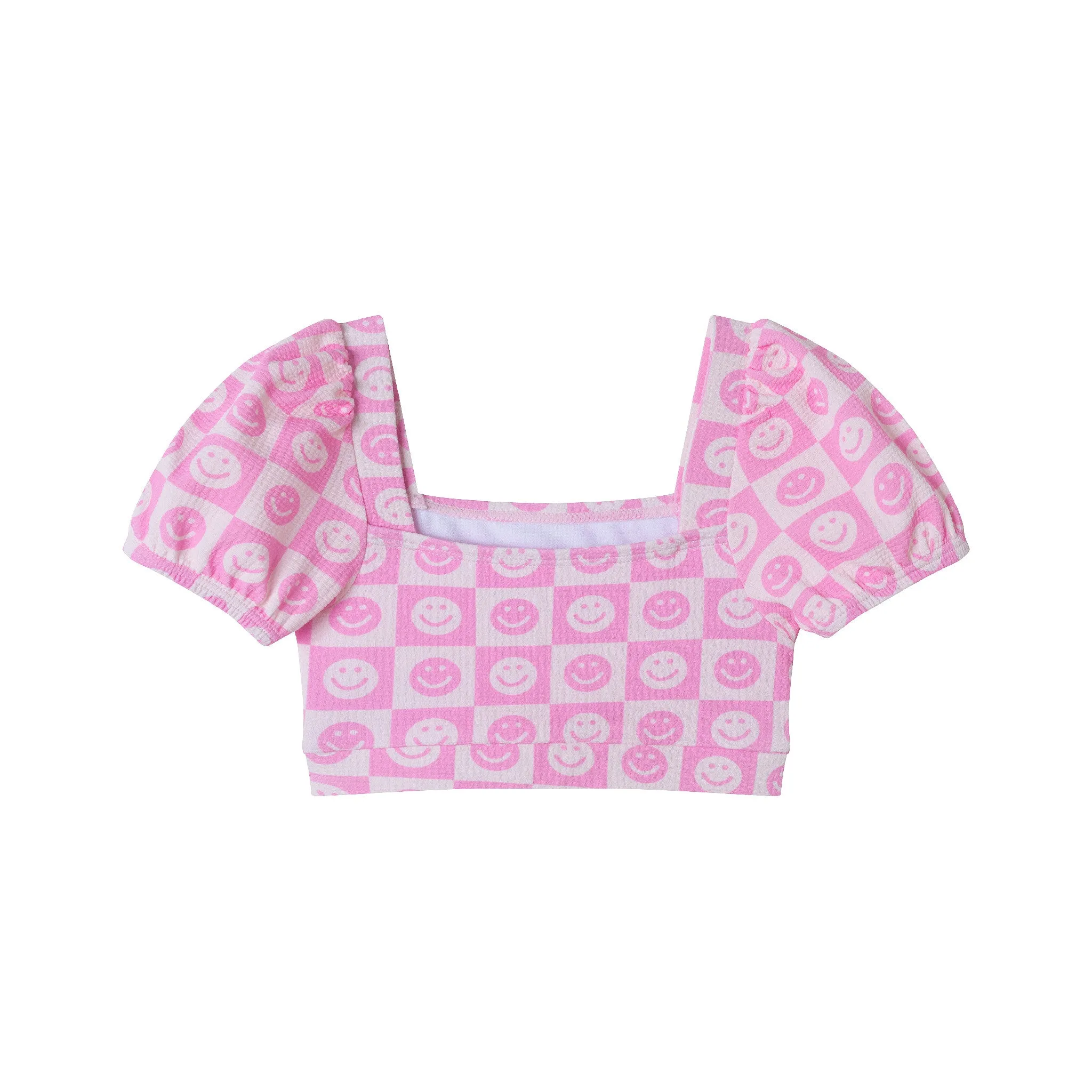 Kids (2-6x) Bikini Swimsuit Set | Pink Smiley