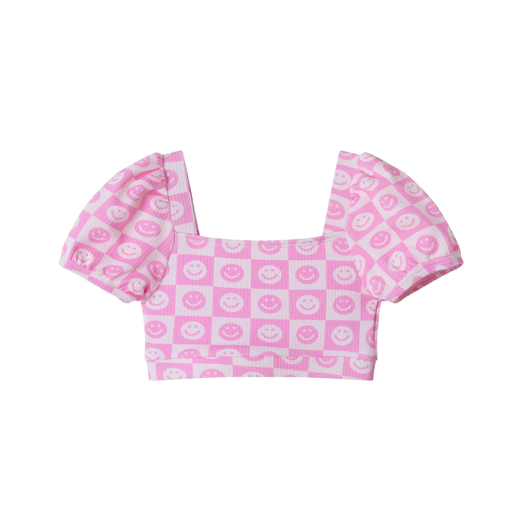 Kids (2-6x) Bikini Swimsuit Set | Pink Smiley