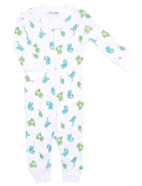 Magnolia Baby Boys Blue / Green Cute Critters Zipped Pajamas