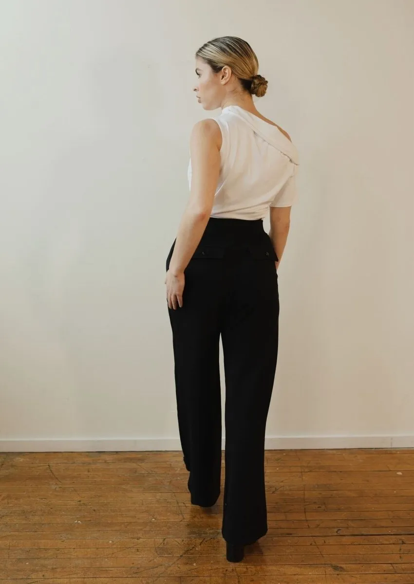 Marlene Wide Leg Lounge Pants in Black