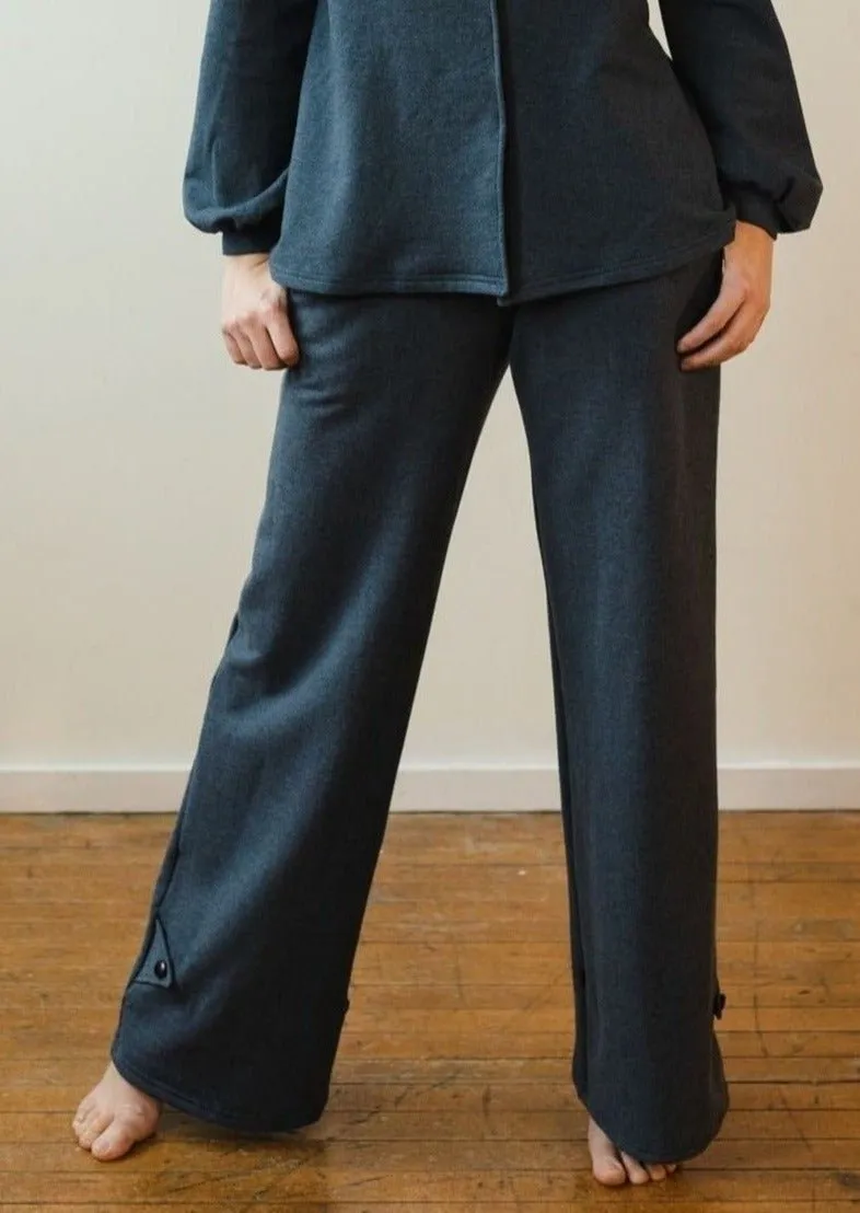 Marlene Wide Leg Lounge Pants in Heather Lake