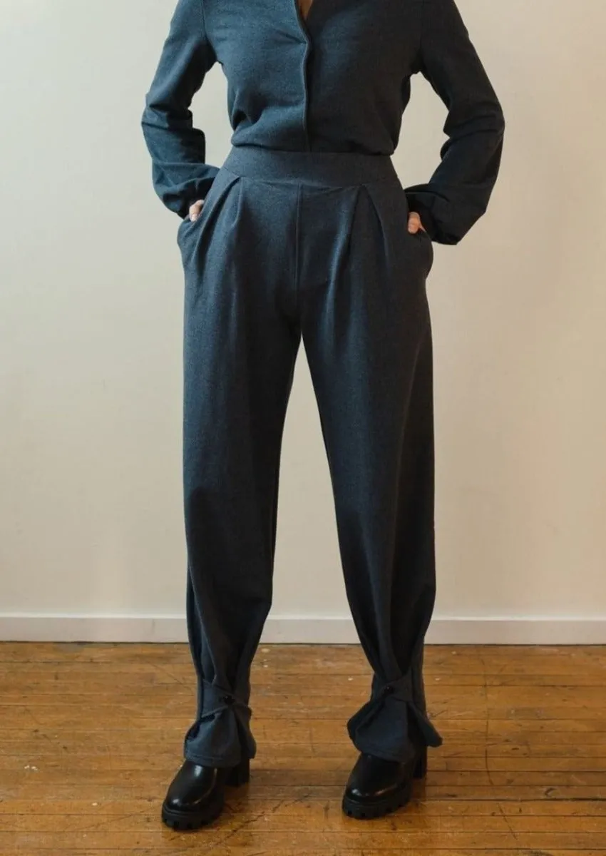 Marlene Wide Leg Lounge Pants in Heather Lake