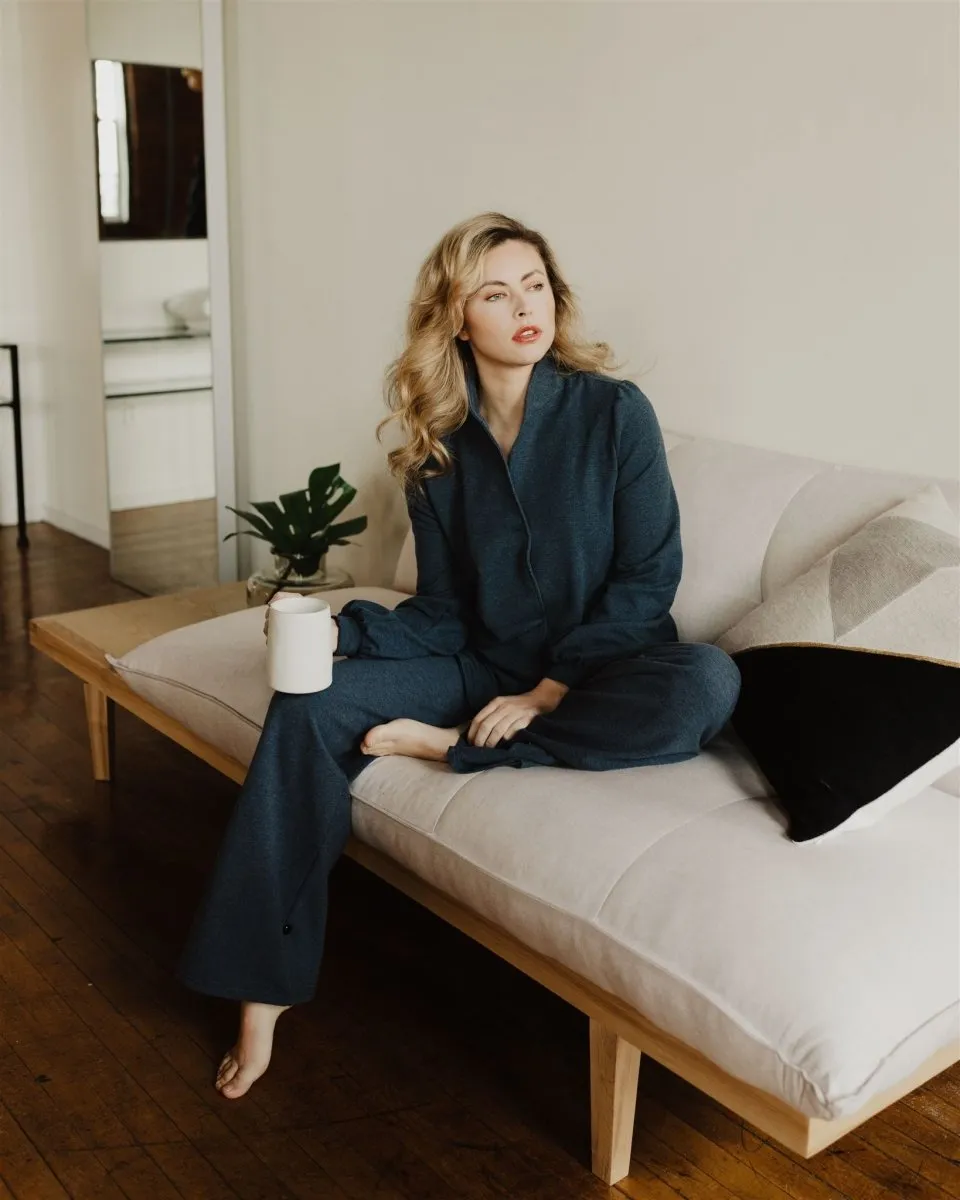 Marlene Wide Leg Lounge Pants in Heather Lake