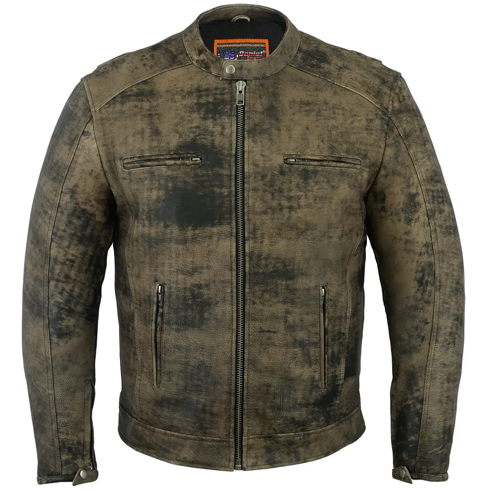 Men’s Antique Brown Motorcycle Cruiser Jacket