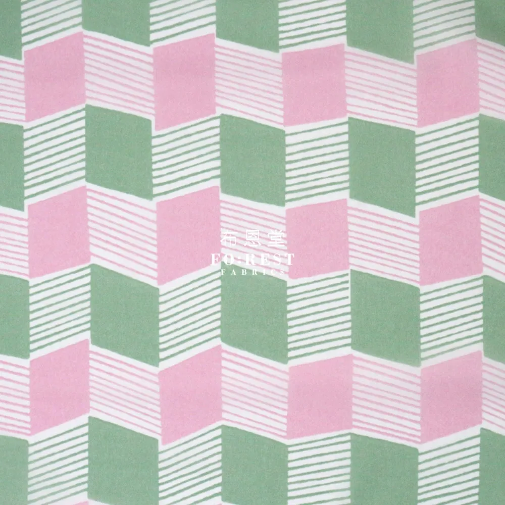 Nylon Waterproof - Geometry 薄防水Pink