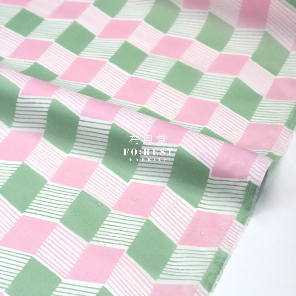 Nylon Waterproof - Geometry 薄防水Pink