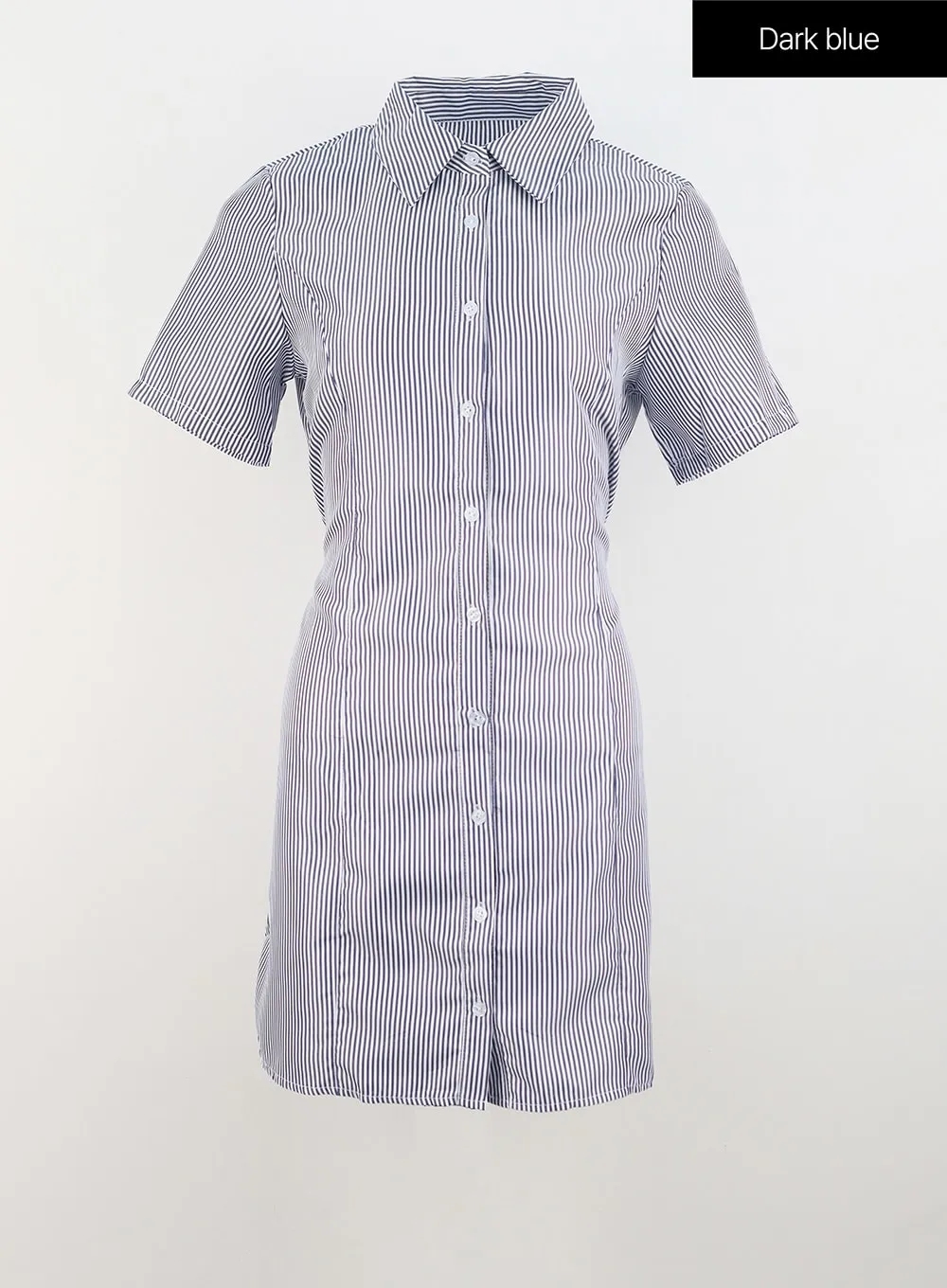 Pinstripe Mini Shirt Dress OU323