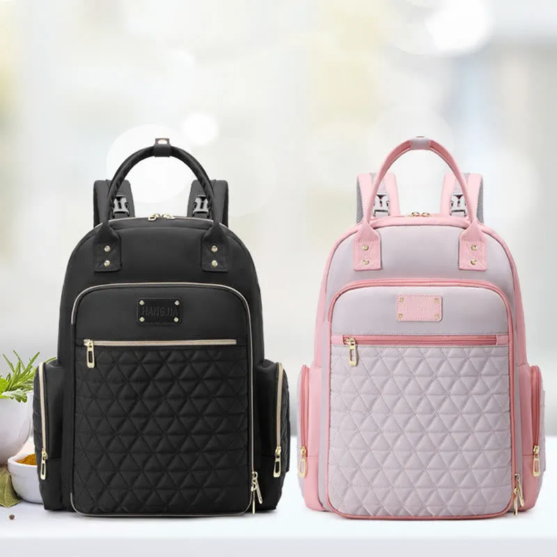 Portable Mommy Bag For Women Outdoor Waterproof Multifunctional Oxford Backpack