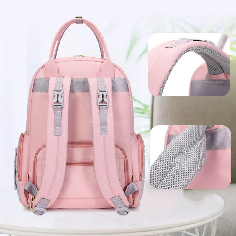 Portable Mommy Bag For Women Outdoor Waterproof Multifunctional Oxford Backpack