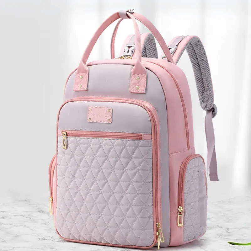 Portable Mommy Bag For Women Outdoor Waterproof Multifunctional Oxford Backpack