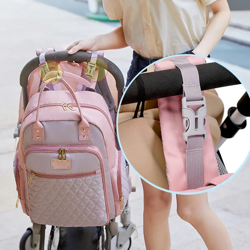 Portable Mommy Bag For Women Outdoor Waterproof Multifunctional Oxford Backpack