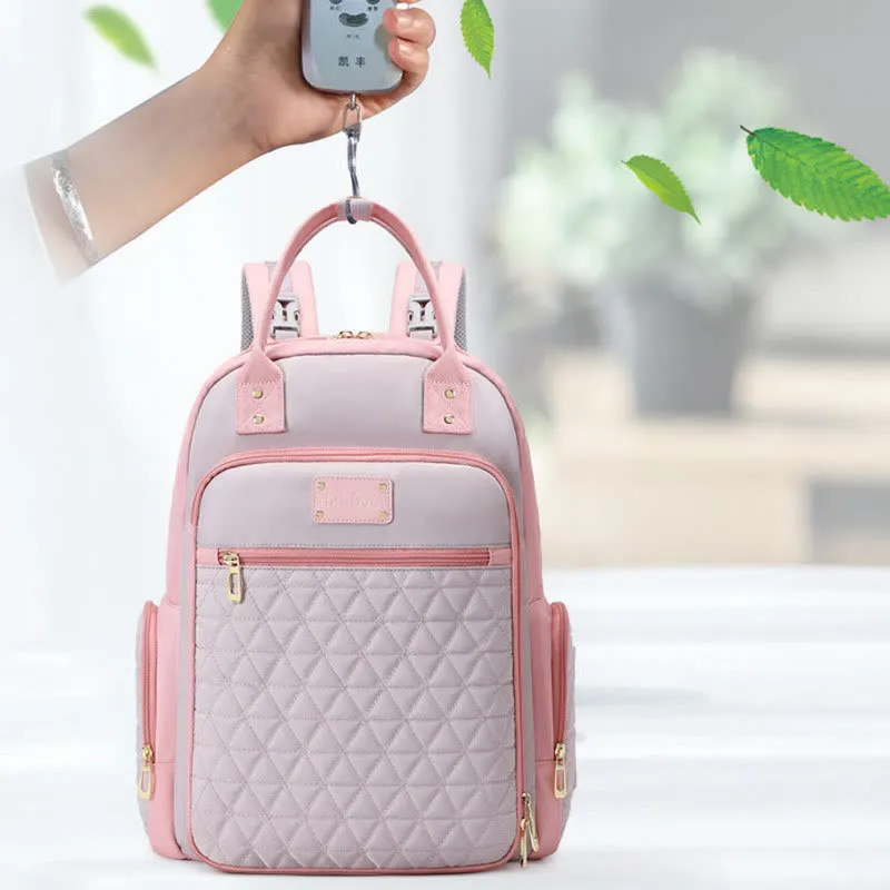 Portable Mommy Bag For Women Outdoor Waterproof Multifunctional Oxford Backpack