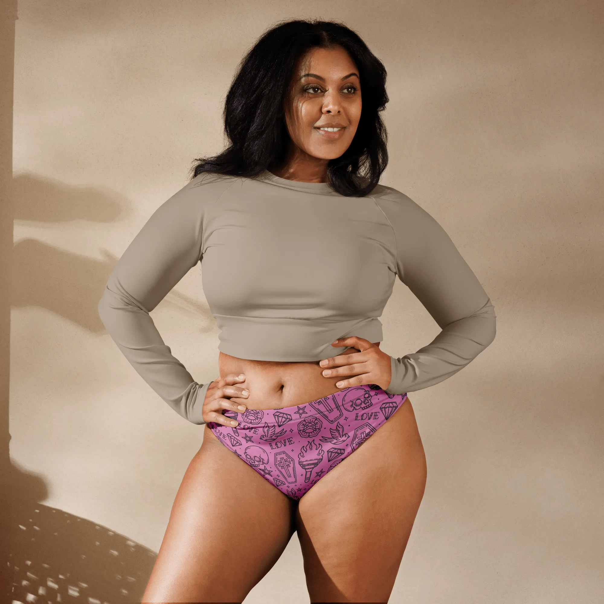 Punk in Pink Sport High-Waisted Bikini Bottom