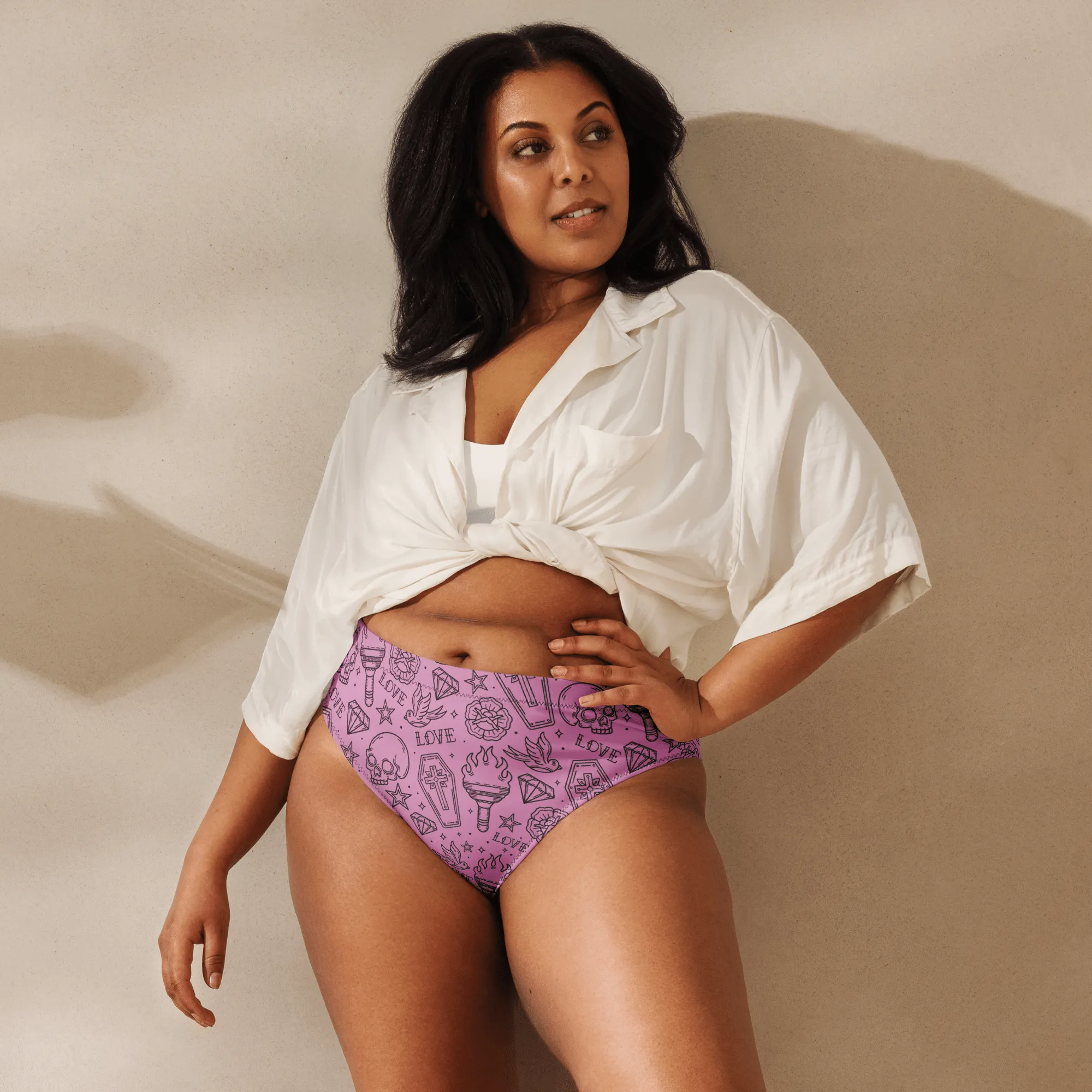 Punk in Pink Sport High-Waisted Bikini Bottom