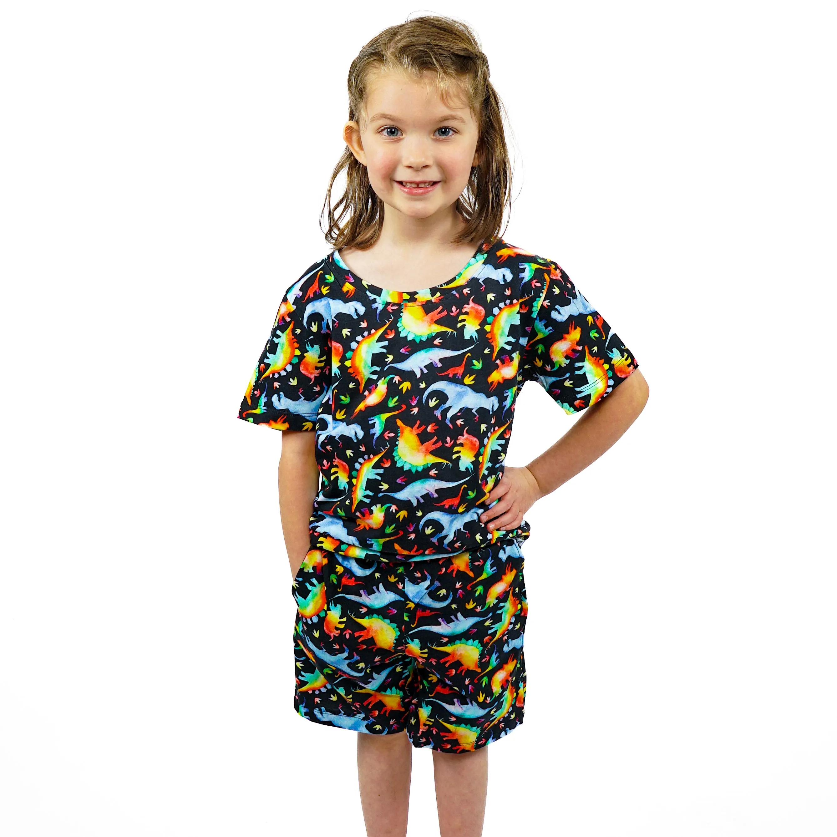 Rainbowsaurus Kids Pajamas Set