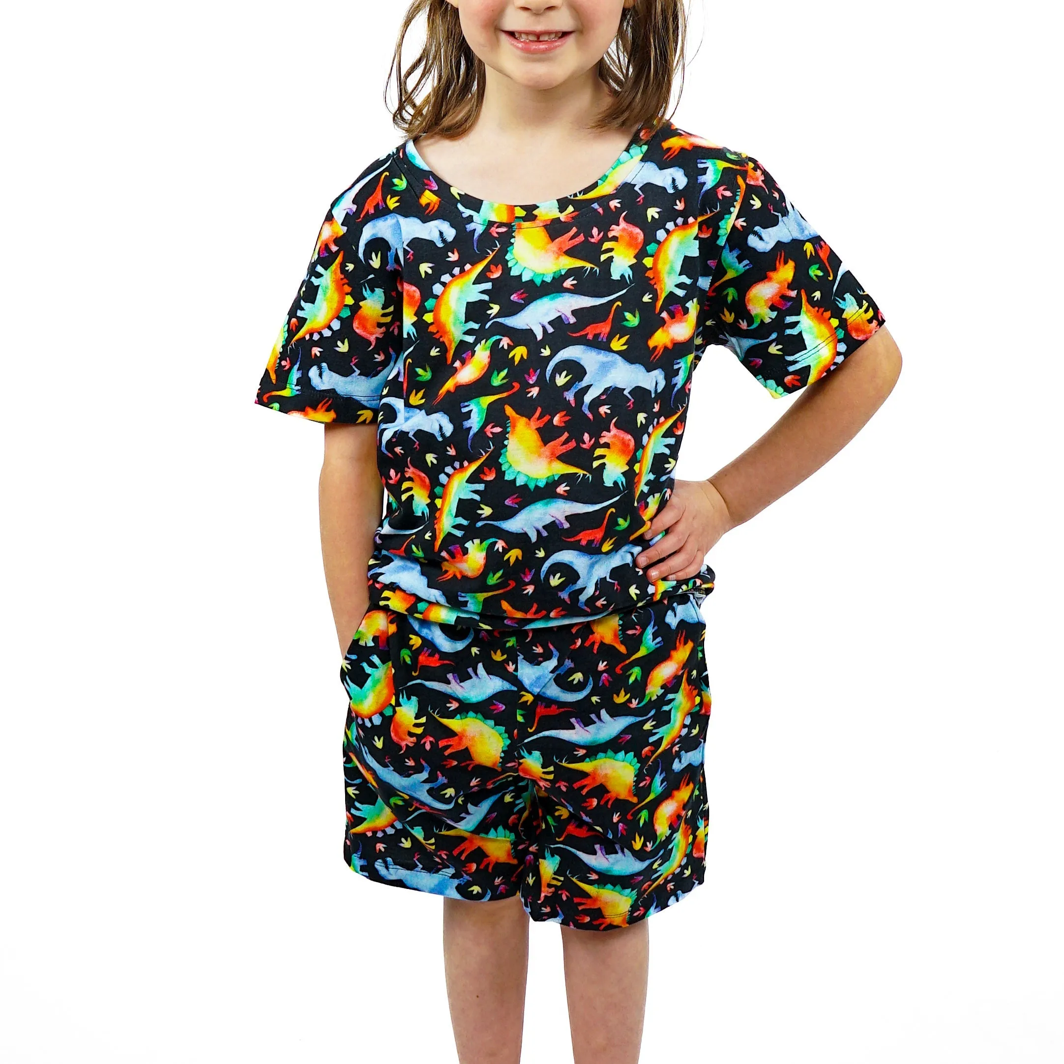 Rainbowsaurus Kids Pajamas Set