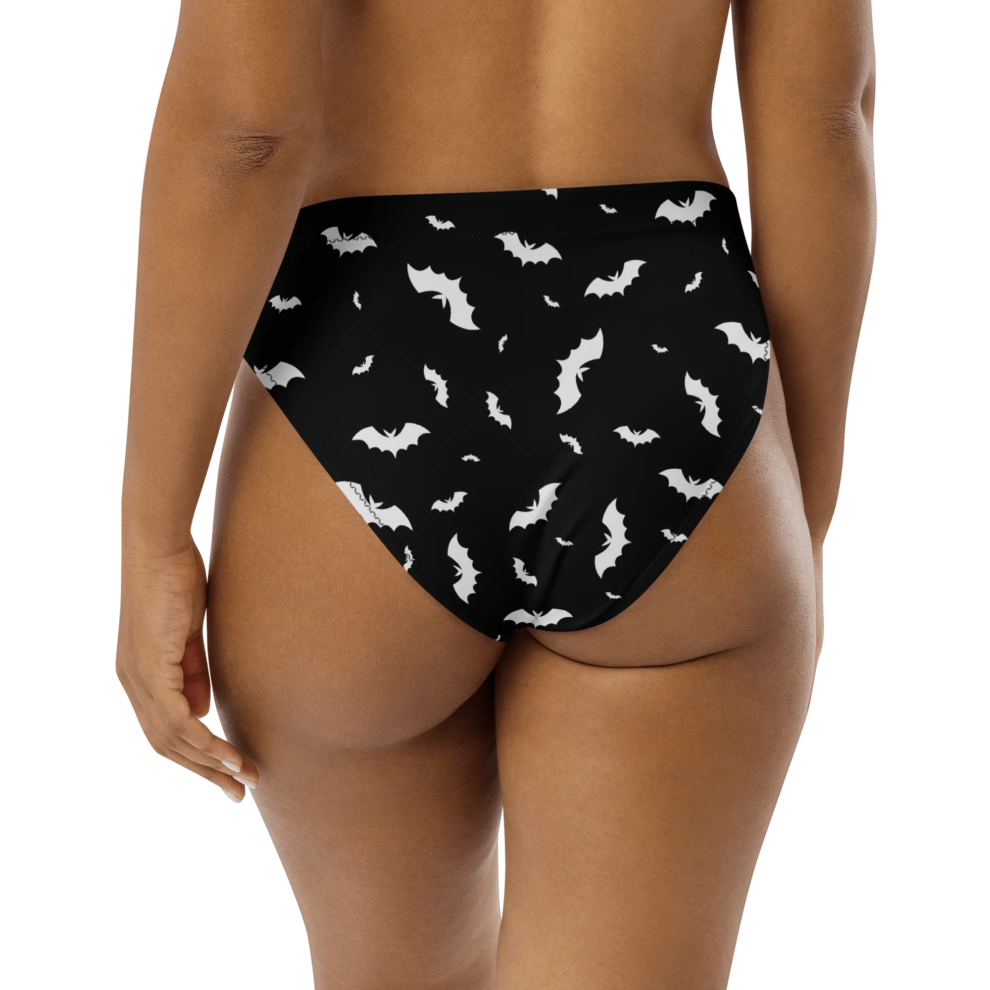 Seeing Double Split Bats Sport High-Waisted Bikini Bottom