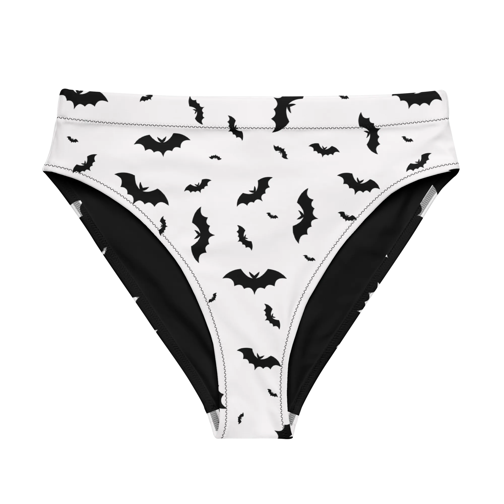 Seeing Double Split Bats Sport High-Waisted Bikini Bottom