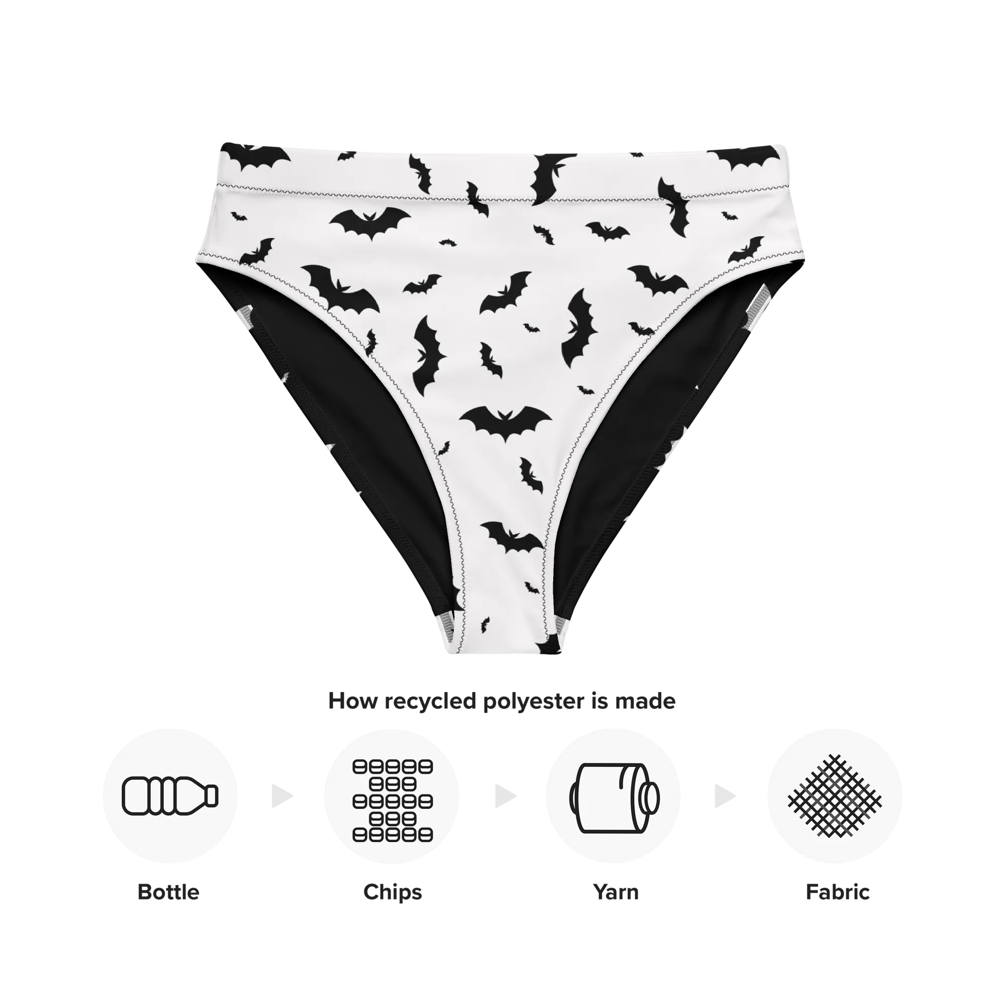 Seeing Double Split Bats Sport High-Waisted Bikini Bottom