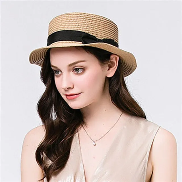 Toquilla Straw Flat Sun Hat