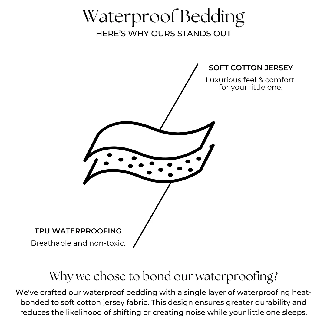 Waterproof Cot Sheet - Rose