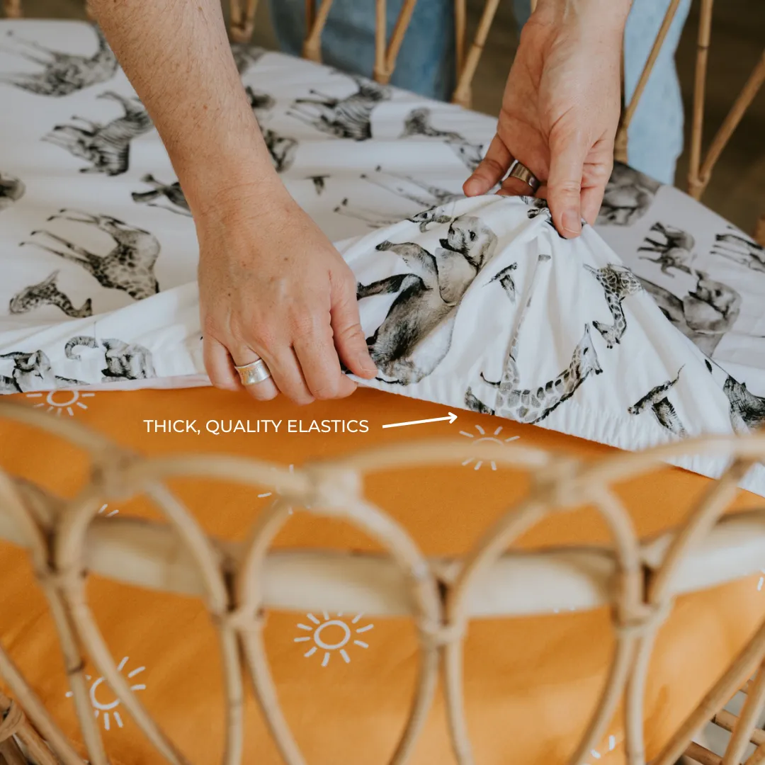 Waterproof Cot Sheet - Rose
