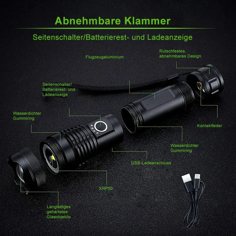 Waterproof military laser torch